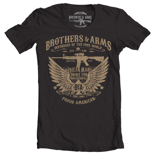 Brothers & Arms USA 100% Ring-Spun Cotton Defenders of The Free World T-Shirt
