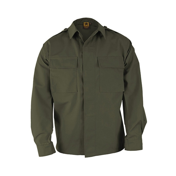 Propper F545238330 BDU Ripstop Long Sleeve 2-Pocket Shirt, Olive