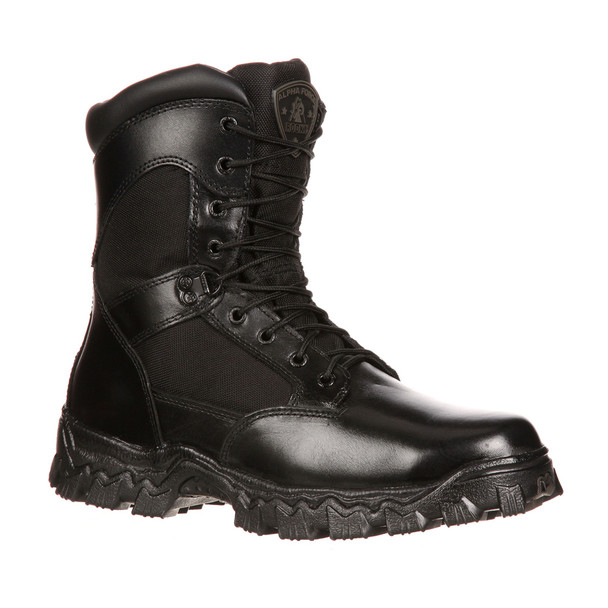 Rocky 6173 Alpha Force Duty Boots w/Side Zipper BLACK