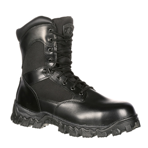 Rocky 2173 Alpha Force Duty Boots w/Side Zipper BLACK