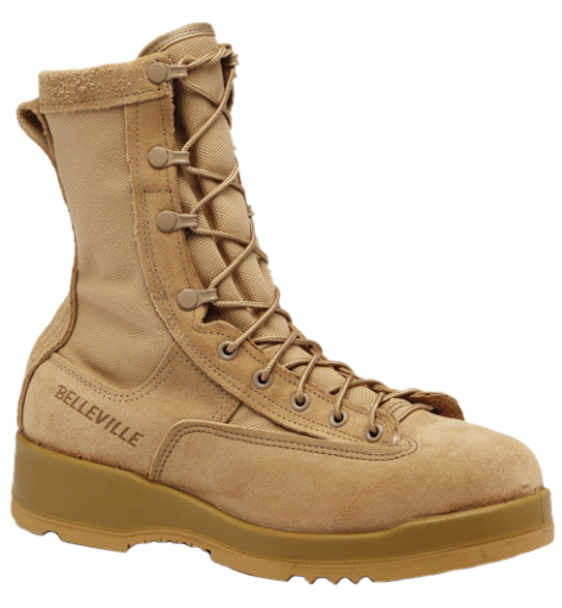 Belleville 330 DES ST Hot Weather Steel Toe AR 670-1 Compliant Flight Boots, Tan