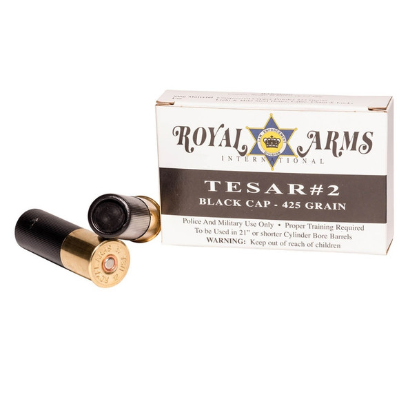 Royal Arms TESAR-2 Black Cap 12ga 425gr Copper Frangible Slug Breaching Ammunition