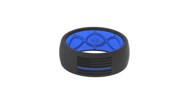 Groove Life Original Hero Protector Black/Blue Line Silicone Ring