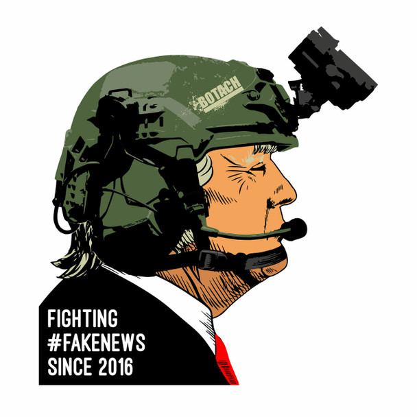 Limited Edition Stickers Trump Fighting #FAKENEWS 5/Pack by Battle Steel