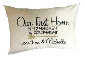 Latitude/Longitude Throw Pillow