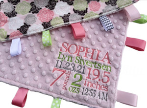 Birth Stats Blanket - Multiple Size Options Birth Stats Blanket - Multiple Size Options