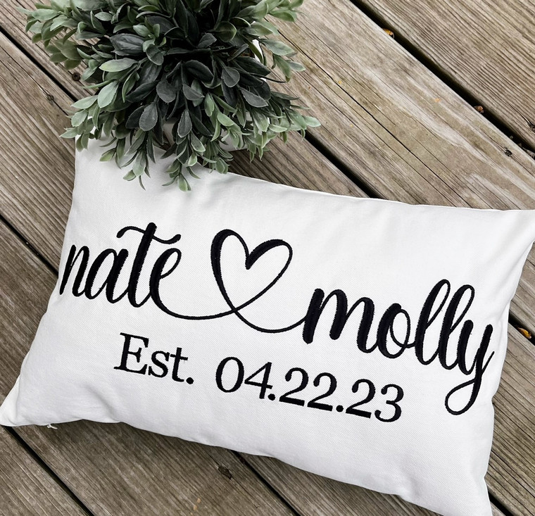 Personalized Couple Throw Pillow