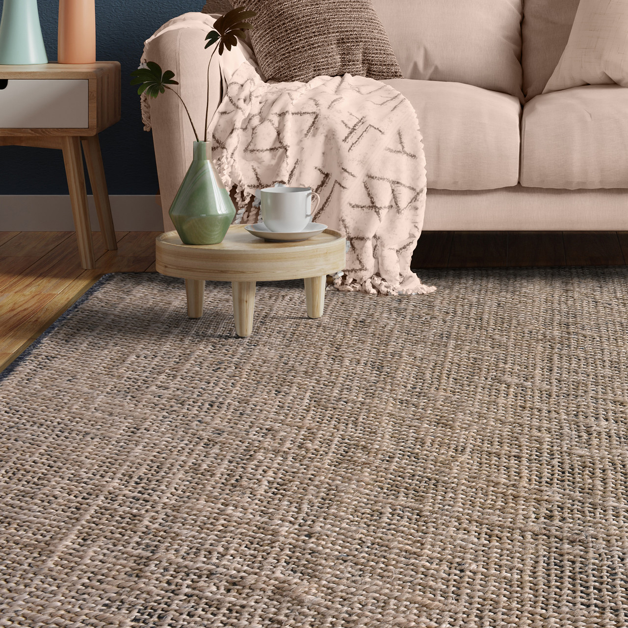 Rug Denim Jute Carpet Rectangle Handmade Rustic Look Braided Style  Reversible Living Room Carpet - AliExpress