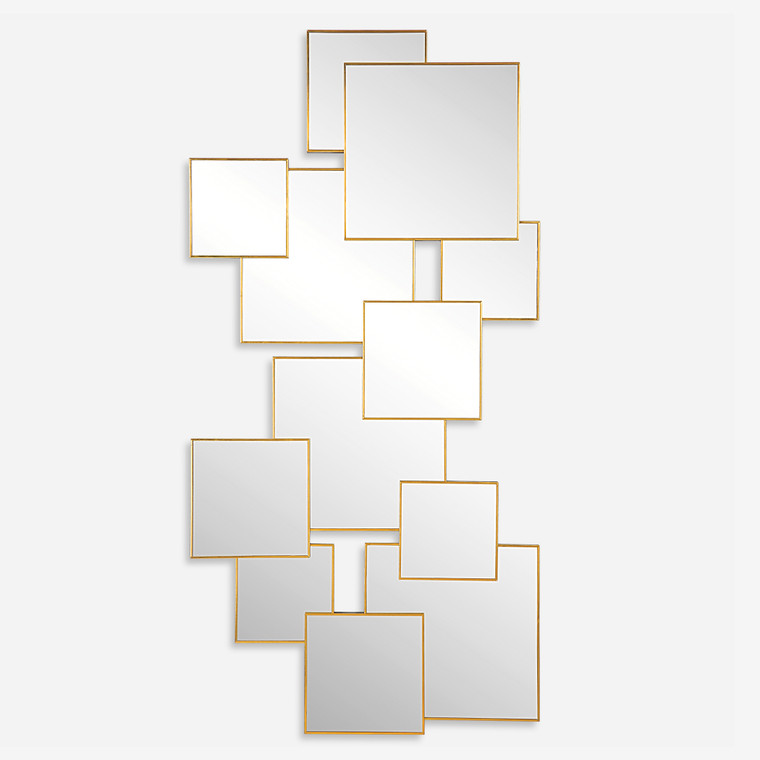 Soren Copper Squares Mirror