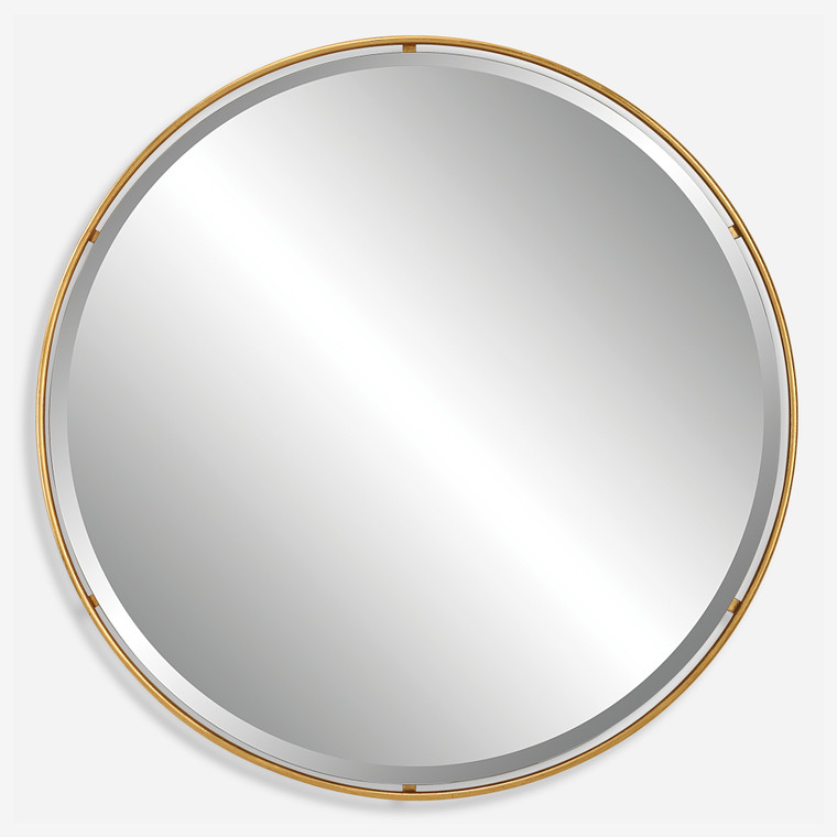 Canillo Round Mirror, Gold