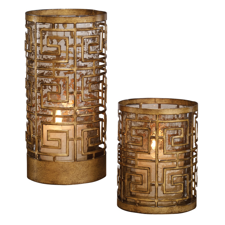 Ruhi Hurricane Candleholders, Set of 2