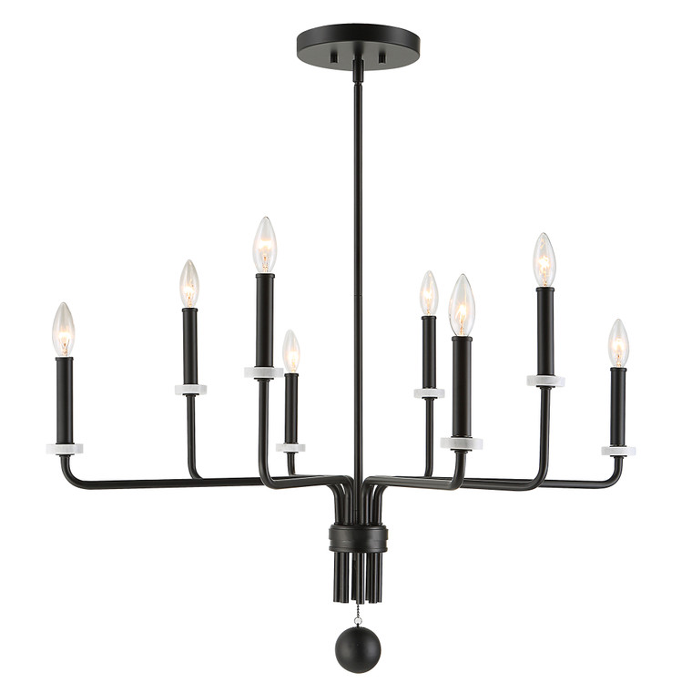 Ebony Elegance, 8 Lt Chandelier