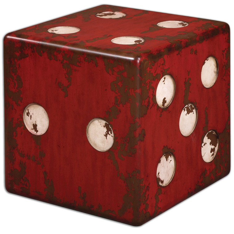 Dice Red Accent Table