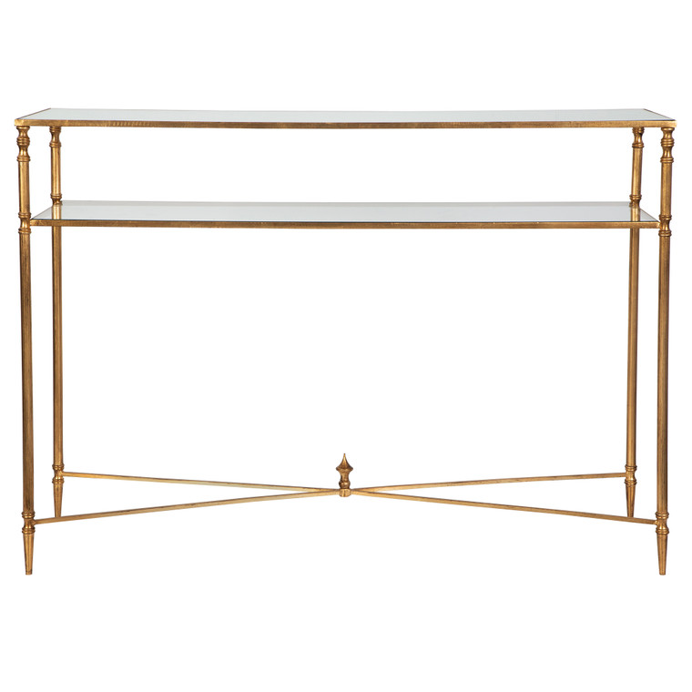 Henzler Mirrored Glass Console Table