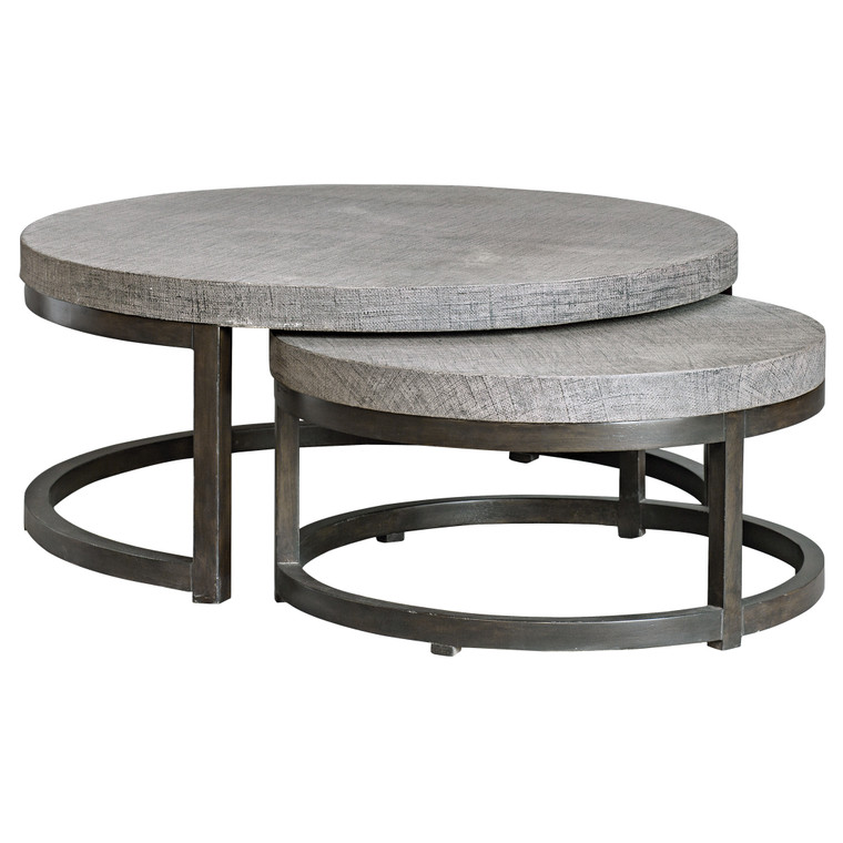 Aiyara Gray Nesting Tables, Set of 2