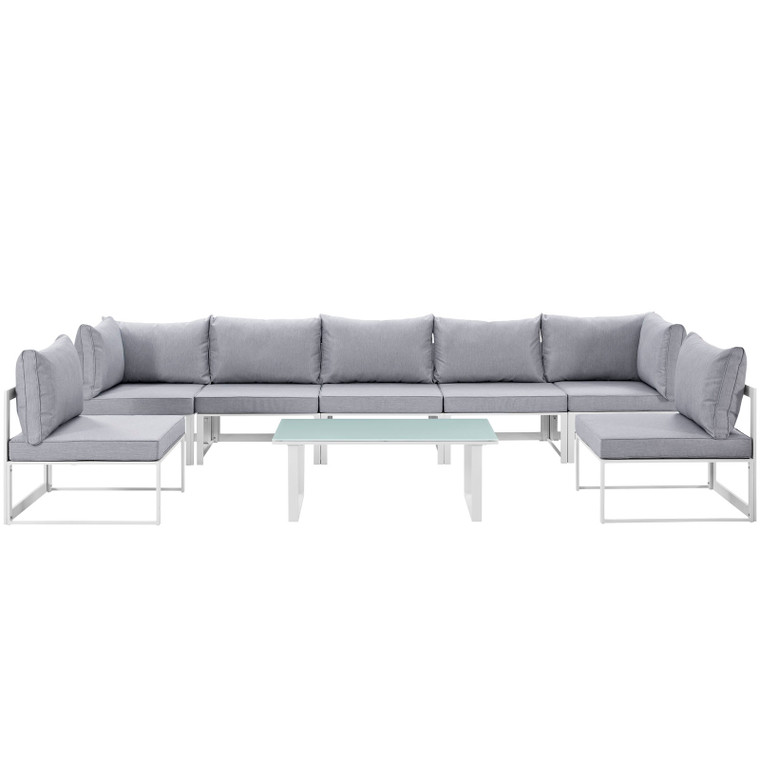 Fortuna 8 Piece Outdoor Patio Sectional Sofa Set | Style 3