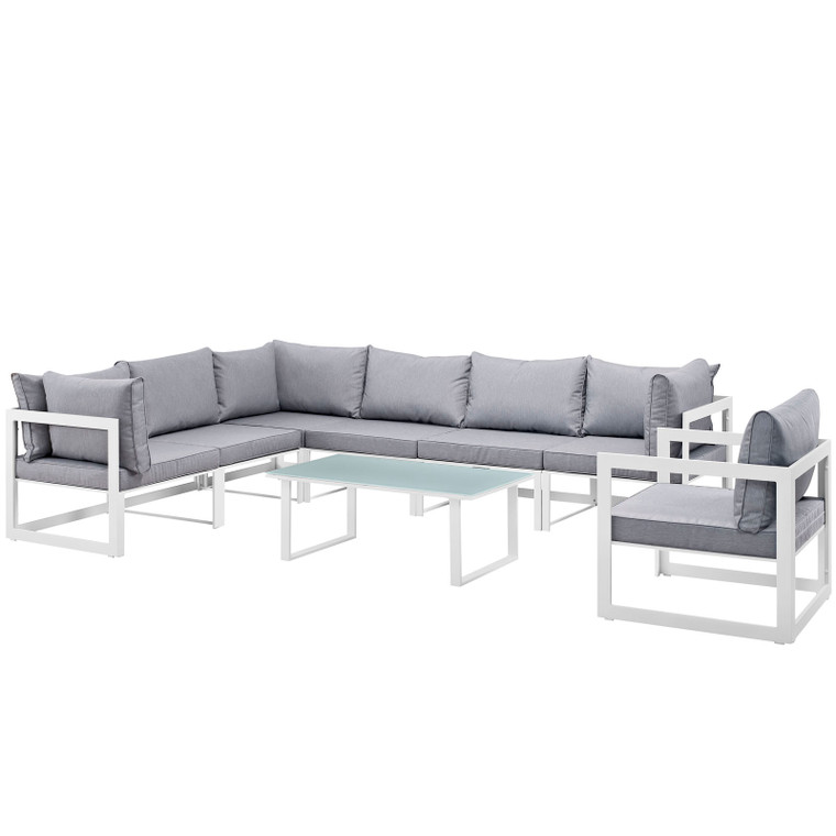 Fortuna 8 Piece Outdoor Patio Sectional Sofa Set | Style 5