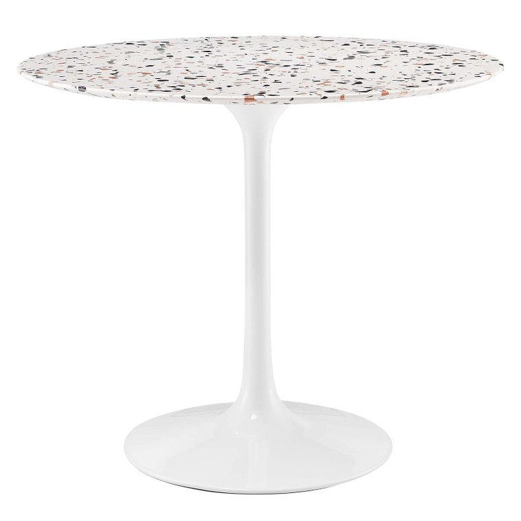 Lippa 36" Round Terrazzo Dining Table | White White