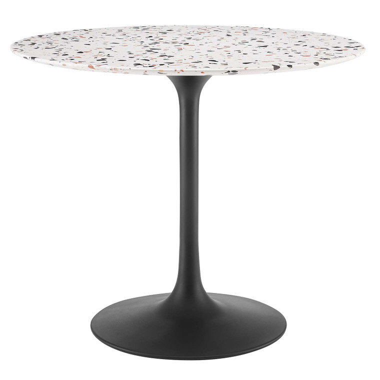 Lippa 36" Round Terrazzo Dining Table | Black White