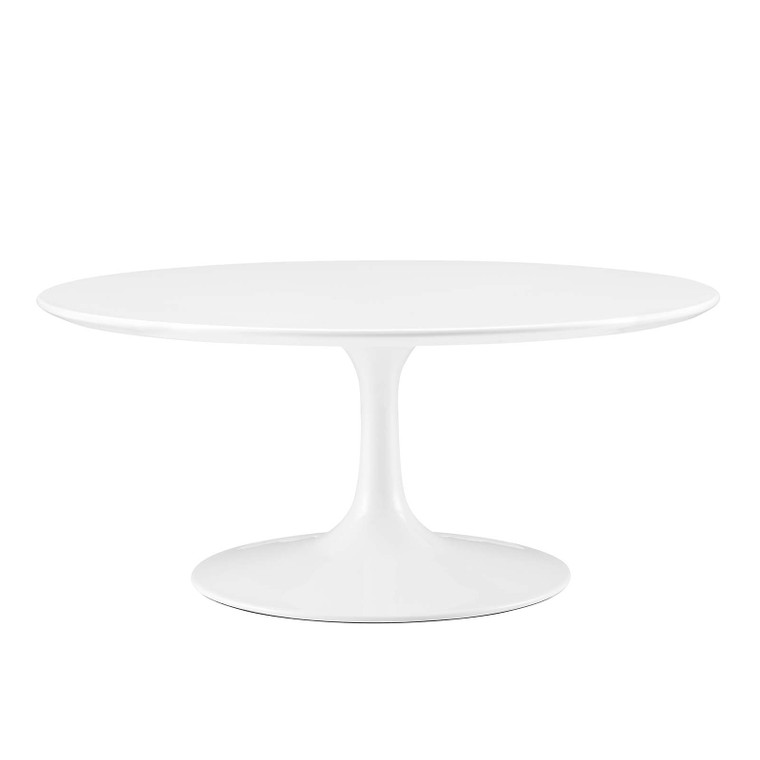 Lippa 36" Round Wood Coffee Table | White