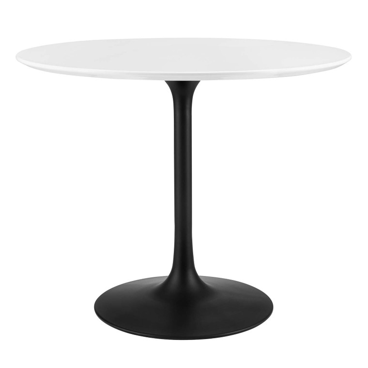 Lippa 36" Round Wood Dining Table | Black White