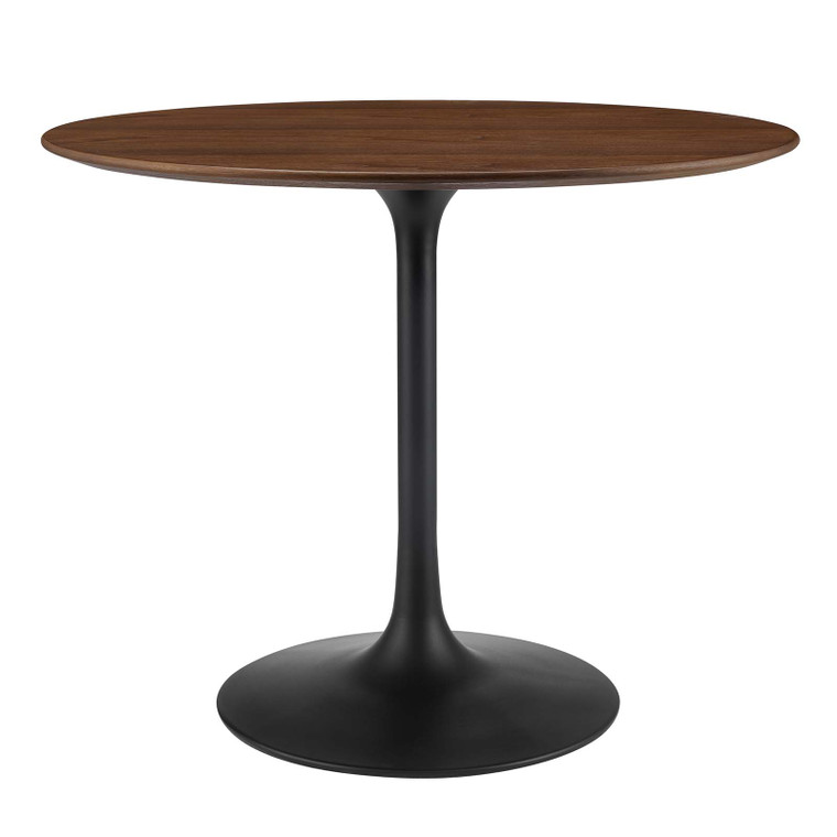 Lippa 36" Round Wood Grain Dining Table | Black Walnut