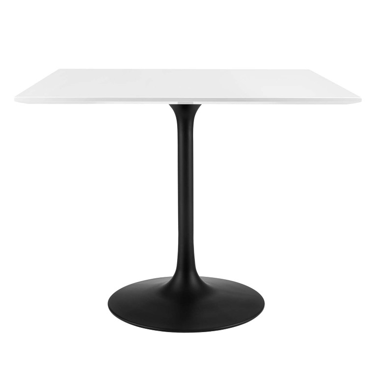 Lippa 36" Square Wood Top Dining Table | Black White