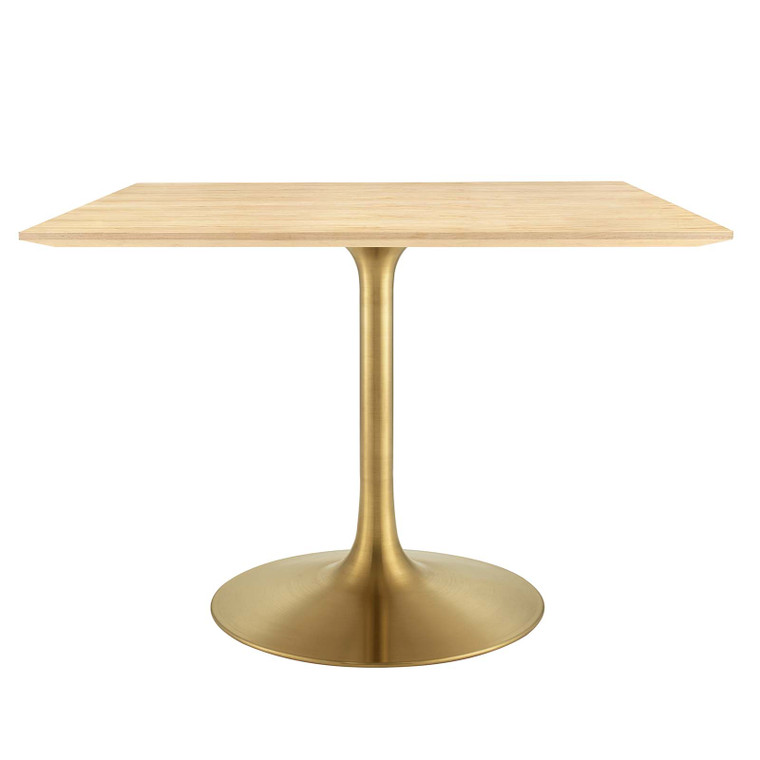Lippa 40" Square Wood Dining Table | Gold Natural