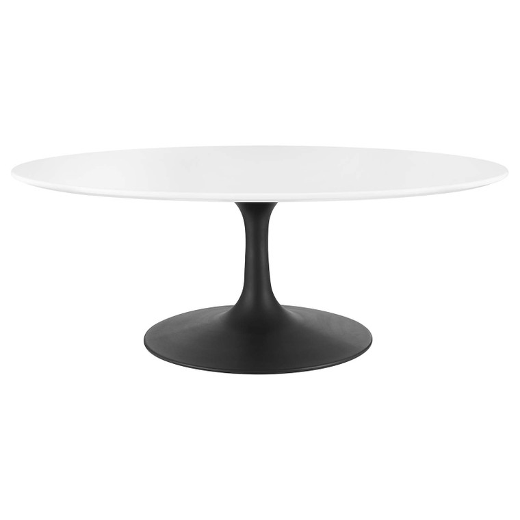Lippa 42" Oval Coffee Table | Black White