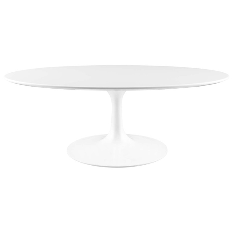 Lippa 42" Oval Coffee Table | White