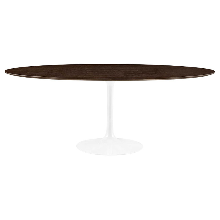 Lippa 78" Oval Wood Grain Dining Table | White Cherry Walnut