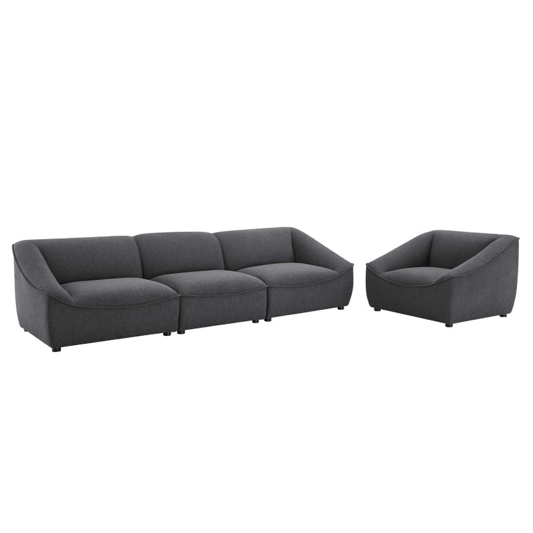 Comprise 4-Piece Living Room Set | Armchair + Left/Right Chairs + Sofa
