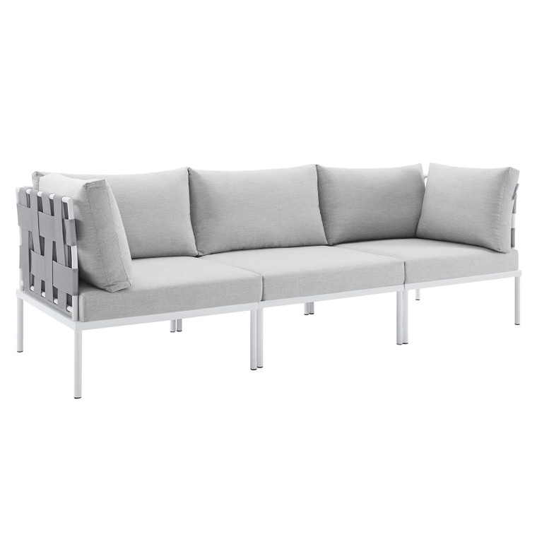 Harmony Sunbrella® Outdoor Patio Aluminum Sofa | Gray