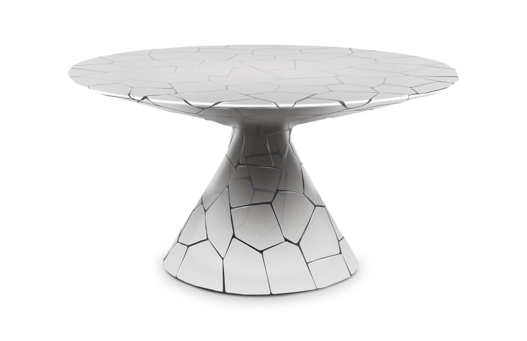 Crazy Cut Dining Table | Silver