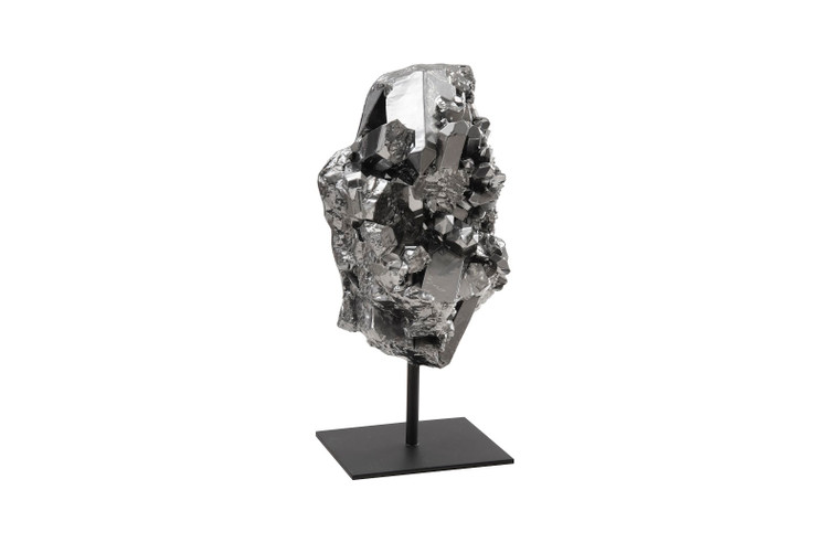 Cast Crystal On Stand | Silver
