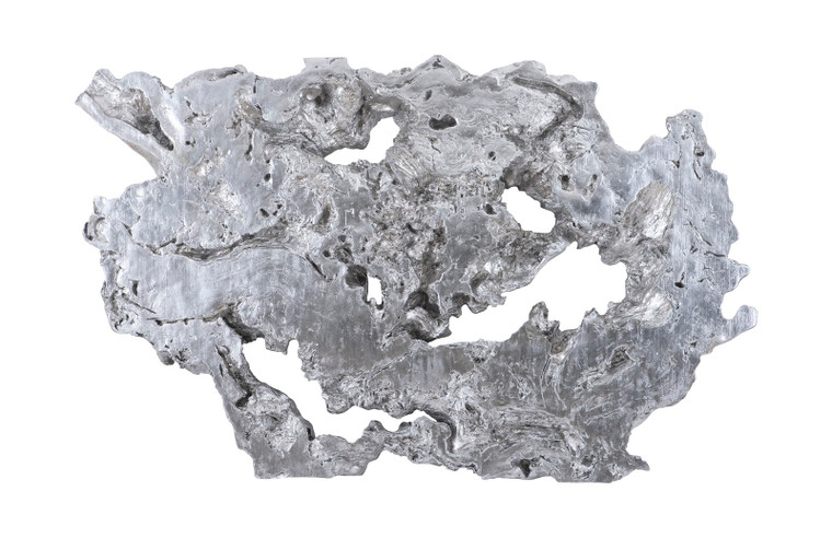 Burled Root Large Wall Art | Silver