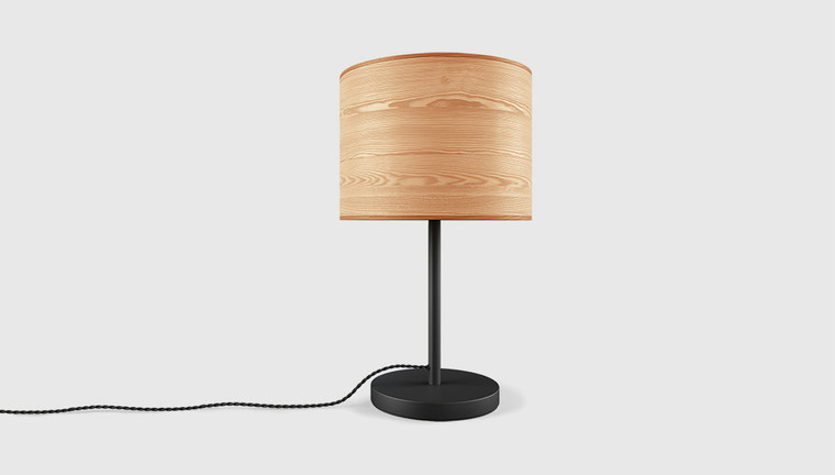 Milton Table Lamp Ash Veneer/Black