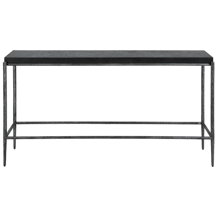 Crescendo Black Concrete Console Table