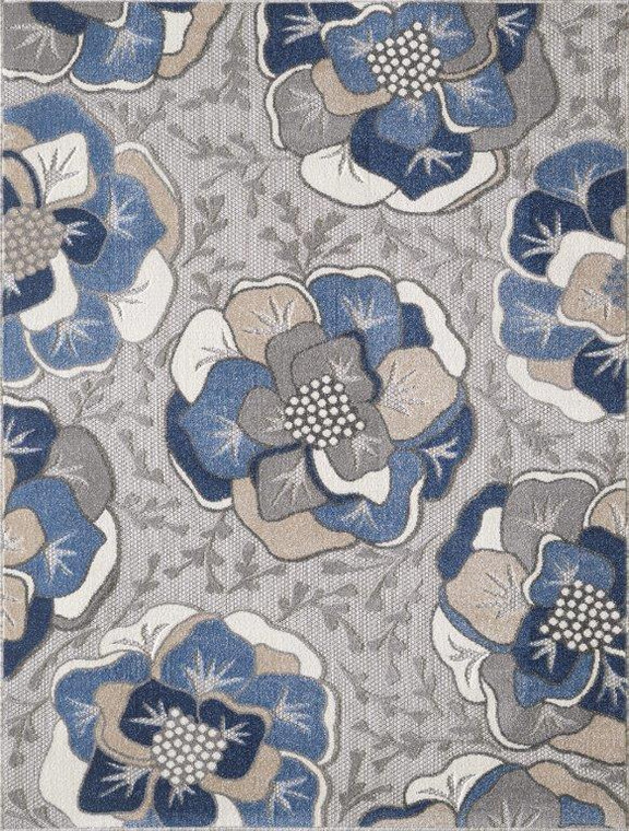 Calla 6935 Blue Flora Area Rug