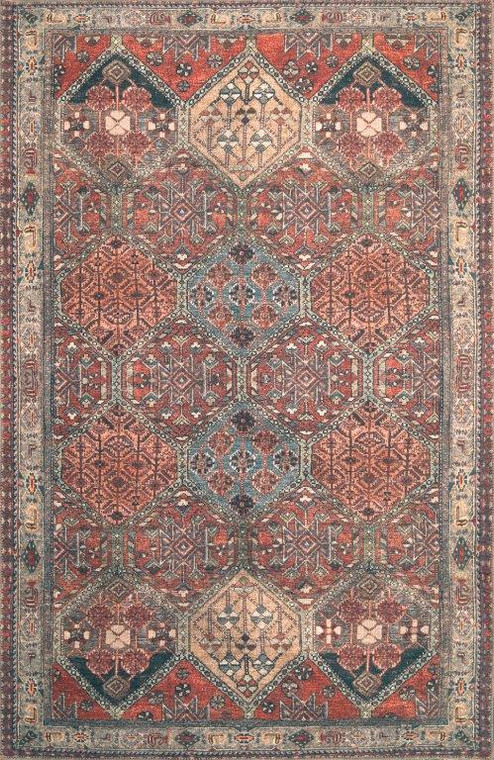 London 4807 Mulyicolor Panel Area Rug