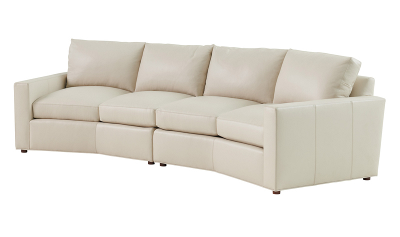 Ashbury Ivory Leather Sectional Sofa