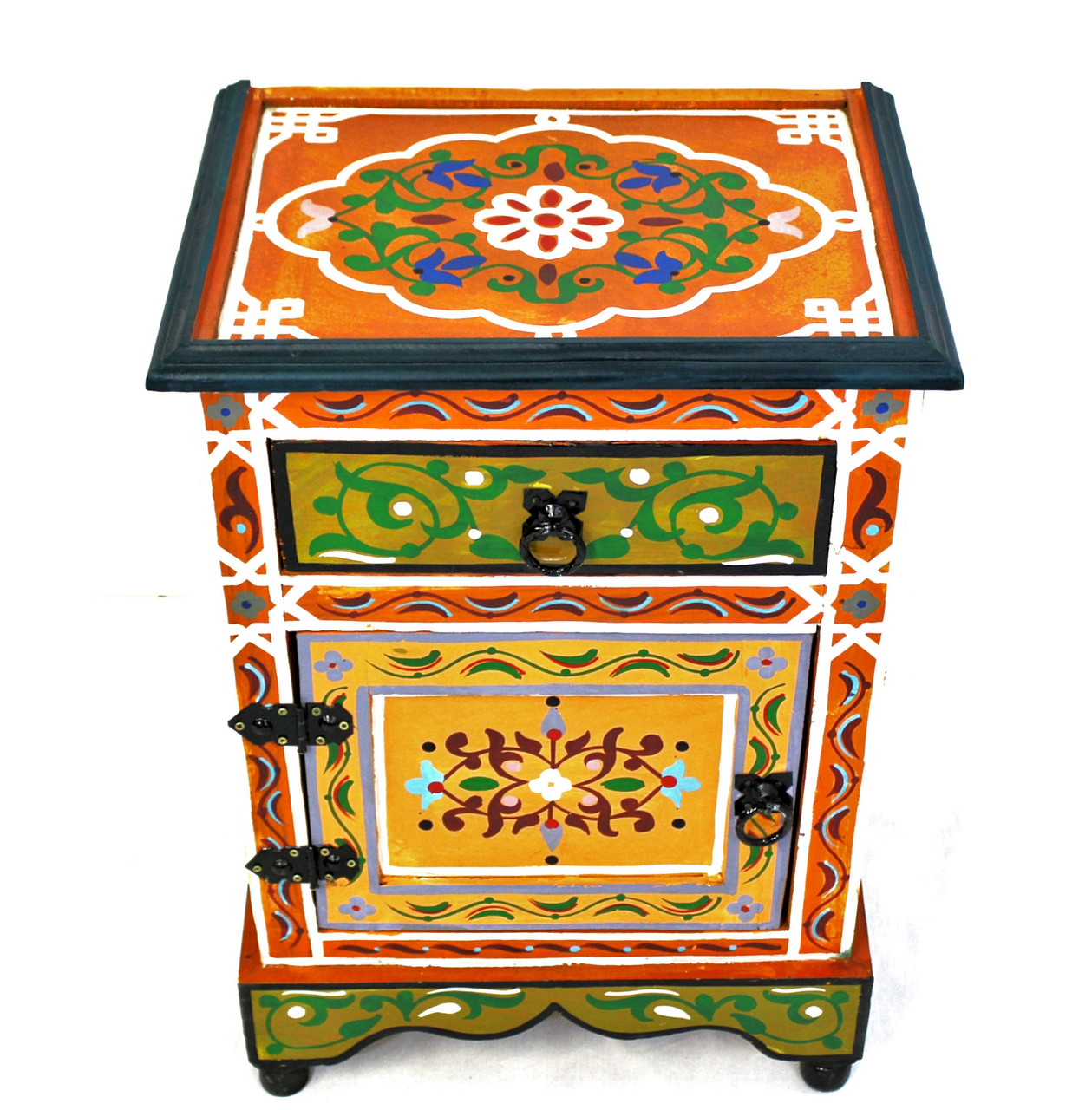 orange painted furniture