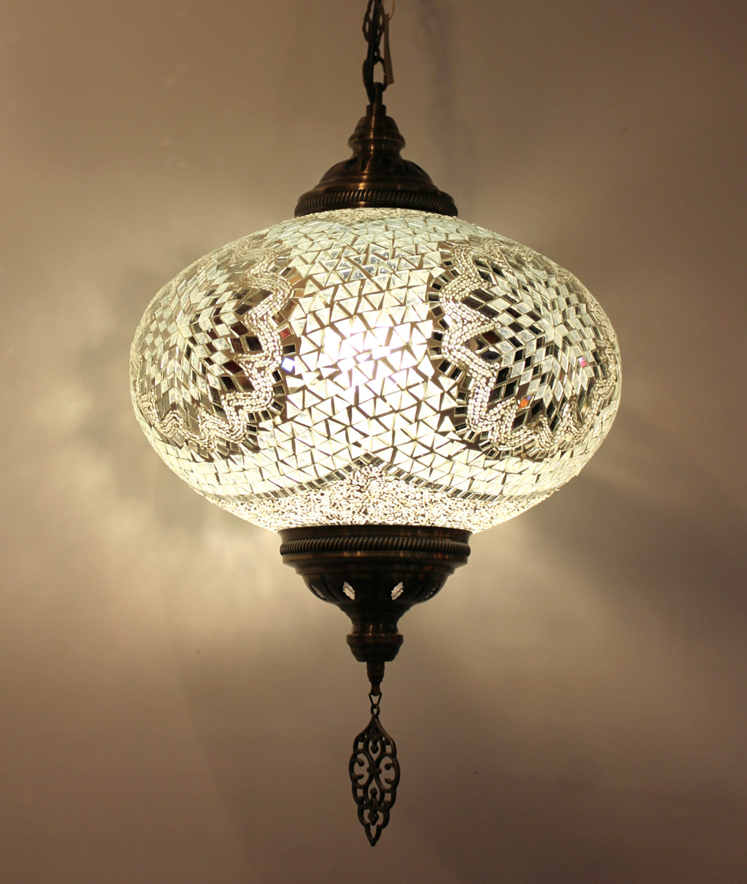 Mosaic Ceiling Lamp Size 6 White