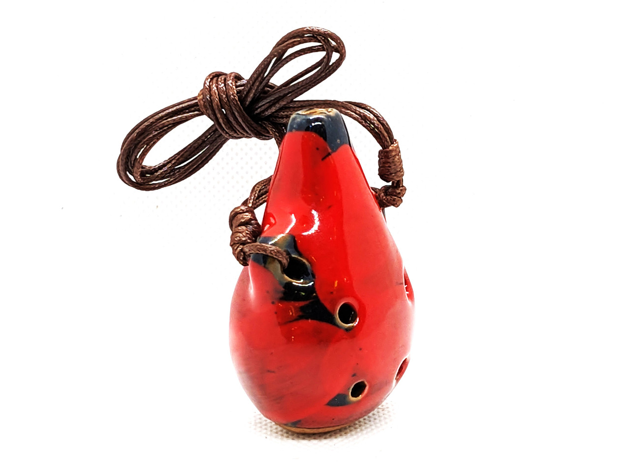 Ocarina Flute Ceramic Red 6 Holes
