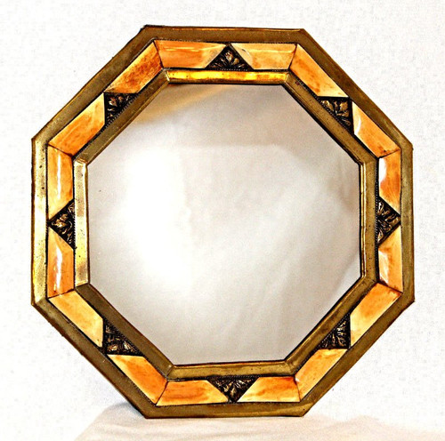 Moroccan Bone Mirror 11"