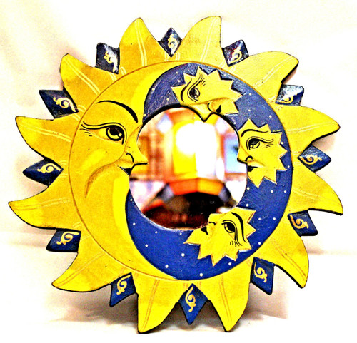 Sun and Moon Wooden Mirror/06