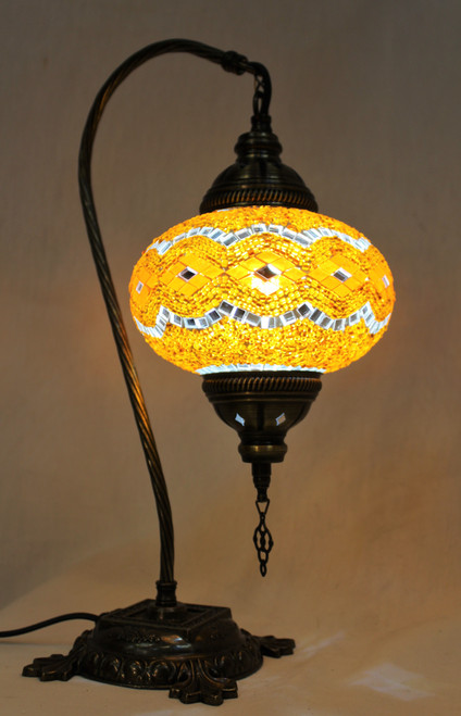 Mosaic Swan Table Lamp Orange
