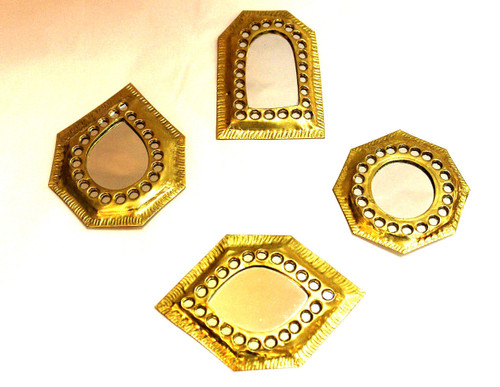 Small Moroccan Brass Mirror