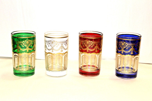 Moroccan Authentic Tea Glasses. Set of 4