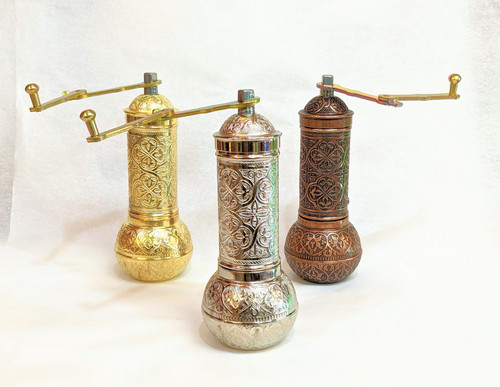 Turkish coffee grinder, coffee grinder, manual coffee grinder, grinder for Turkish coffee, manual mill, Turkish coffee mill, silver, gold, copper,